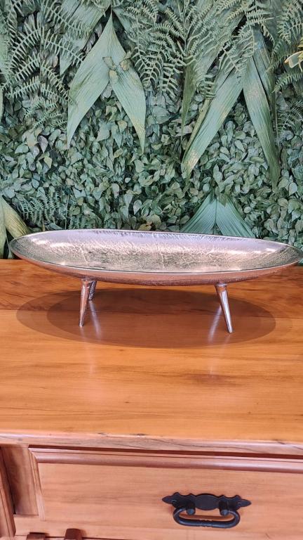 Centro de Mesa Prata Grande com Pé 12x19x47