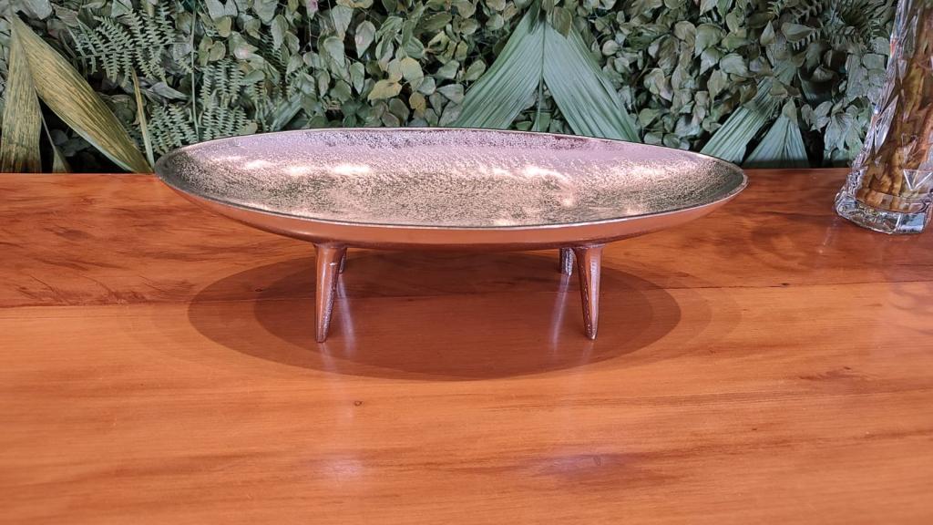 Centro de Mesa Prata Grande com Pé 12x19x47