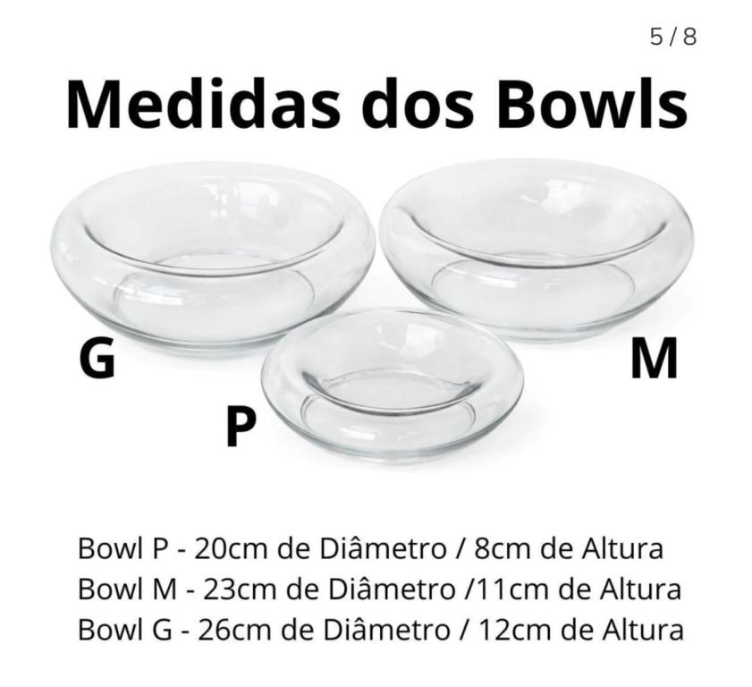 Kit de Bolws 3 tamanhos em vidro