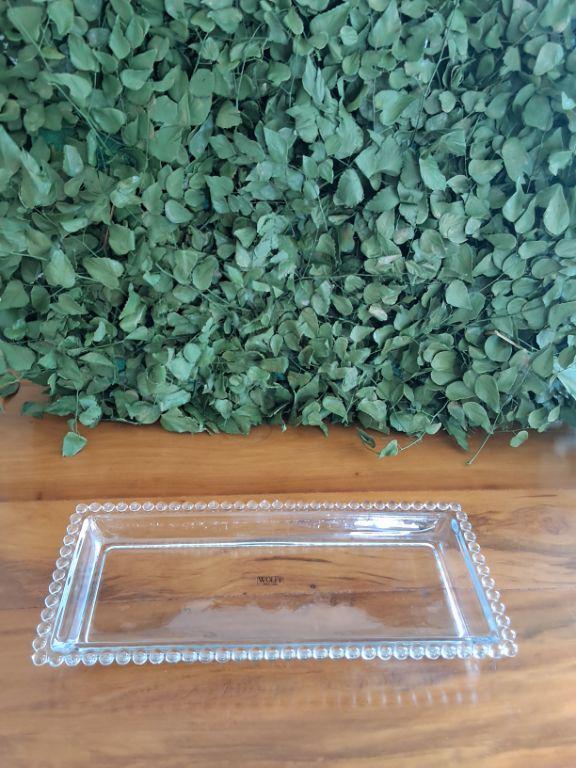 Porta Doce retangular Cristal Pearl 30x13x3