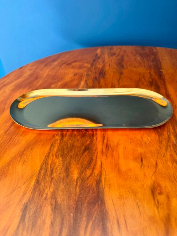 Porta Doce Oval Dourado 30x12x1