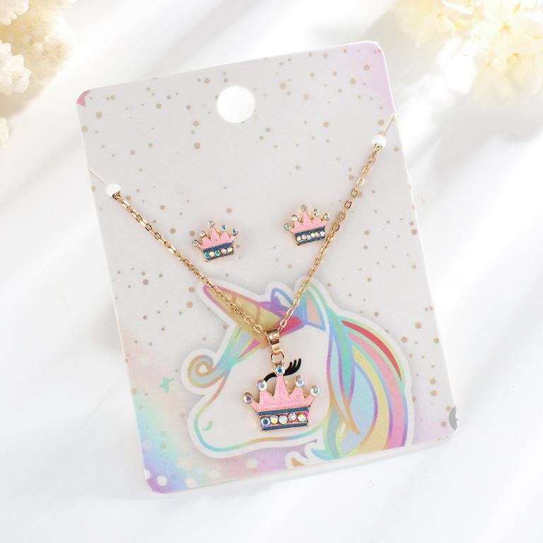 12 Conjunto Colar E Brinco Infantil Atacado Modelos Sortidos