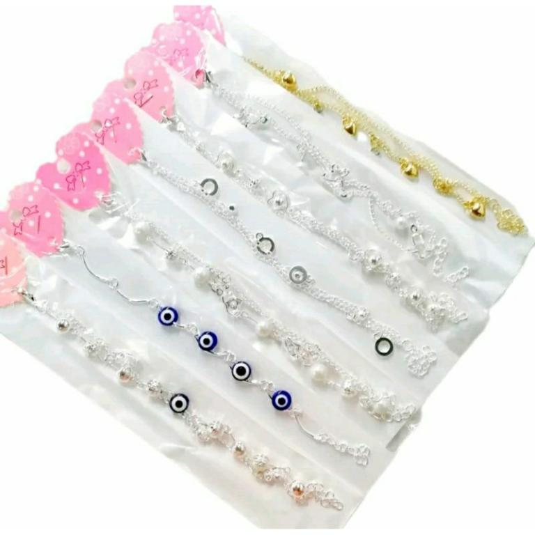 Pulseira Feminina Banhado Prata  Bijouteria Atacado 12 Peças