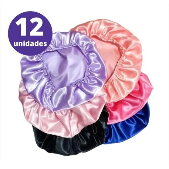 Touca Cetim Para Dormir Cachos Antifrizz Seda Banho