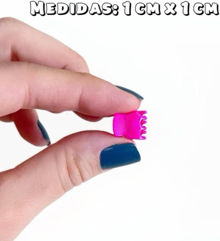 Kit 48 Und Mini Piranha De Cabelo Infantil Coloridos Atacado Coloridos