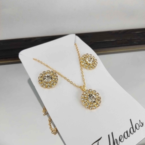 12 Kits Colar + Brinco Revenda Conjunto Folheado Atacado