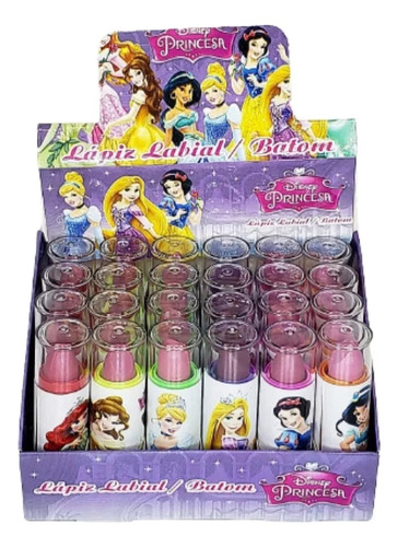Kit 24 Batons Infantil Lembrancinha Princesa Disney Presente