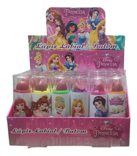 Kit 24 Batons Infantil Lembrancinha Princesa Disney Presente