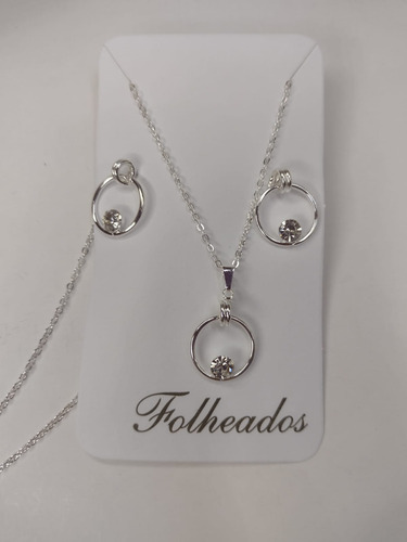 12 Kit Colar  Brinco Revenda Conjunto Folheado Prata Atacado