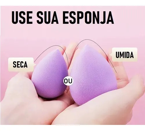 Kit 12 Esponjas De Maquiagem Chanfradas Base Make Up Sortidos Média