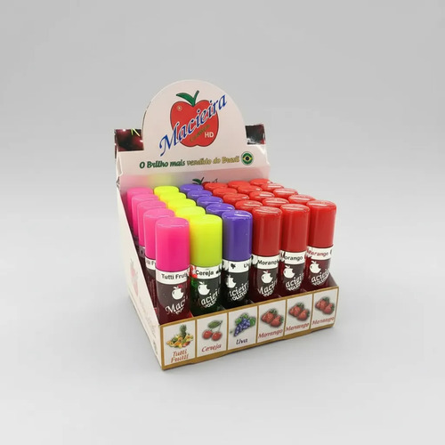 Brilho Labial Gloss Batom Macieira Hd Box Cx 30 Uni Atacado Sortidos