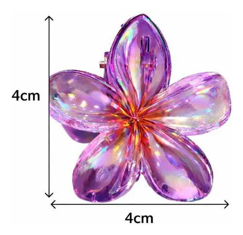 Kit 120 Presilha Flor Prendedor De Cabelo Piranha 4cm Lindas Coloridos/brilhosas