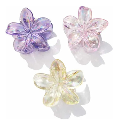 Kit 120 Presilha Flor Prendedor De Cabelo Piranha 4cm Lindas Coloridos/brilhosas