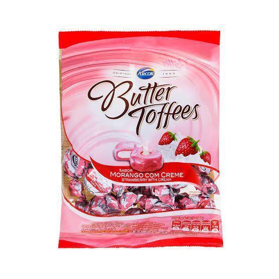 BALA BUTTER TOFFE MORANGO 1X500G