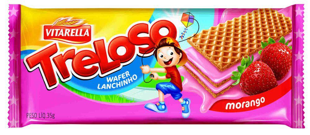 BISC WAFER VITARELLA TRELOSO MORANGO 40X35G