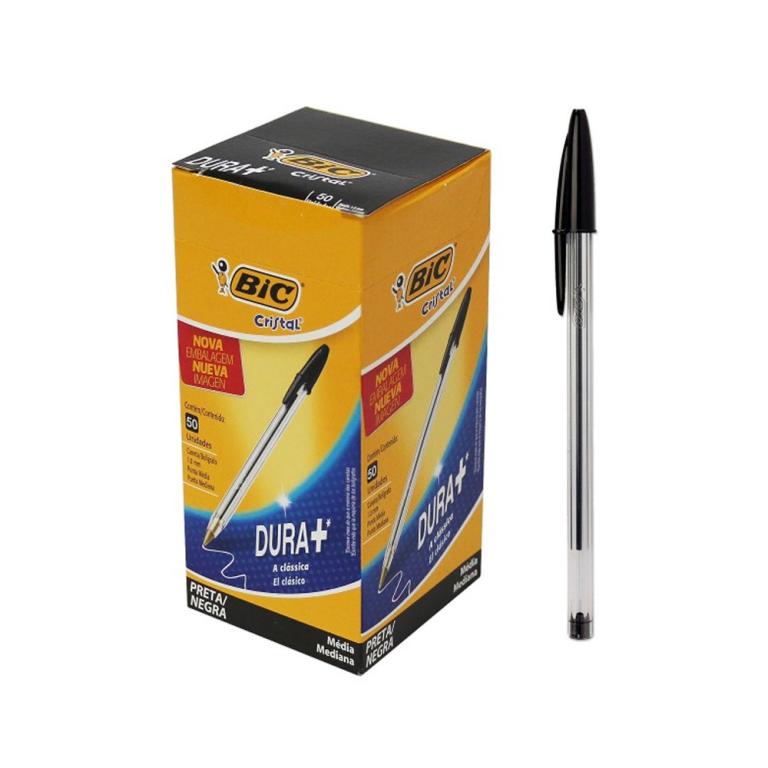CANETA BIC CRISTAL PRETA 50X1