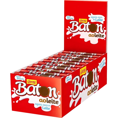 CHOC. BATON GAROTO AO LEITE CX/30