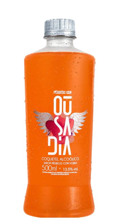 COQ.OUSADIA PESSEGO PET 12X500ML