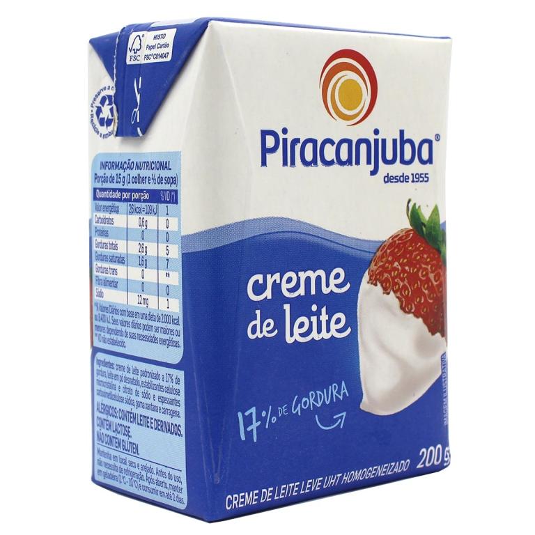 CREME DE LEITE PIRACANJUBA 27X200g