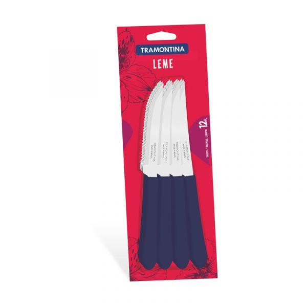 FACA CHURRAS.INOX CB PLAS.AZ. TRAM