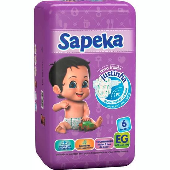 FRALDA SAPEKA REGULAR TAM EG 1X6UN