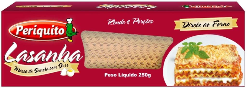 LASANHA C/OVOS D.FORNO PERIQUITO20X250G