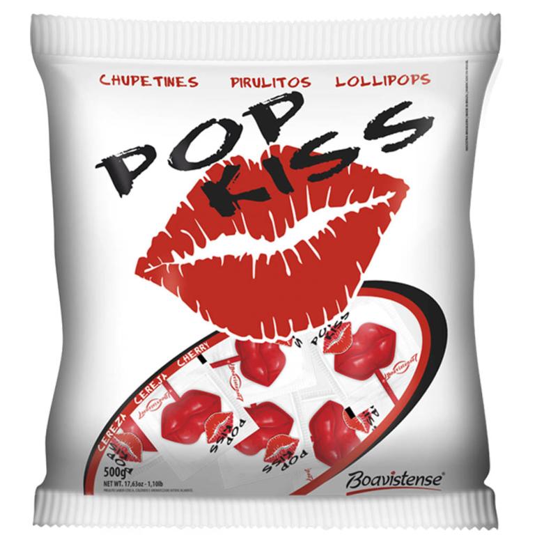 PIRULITO POP KISS CEREJA(BOCA)500G