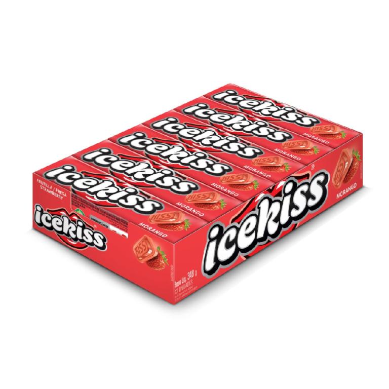 DROPS ICEKISS TENTAÇÃO MORANGO 1X348G