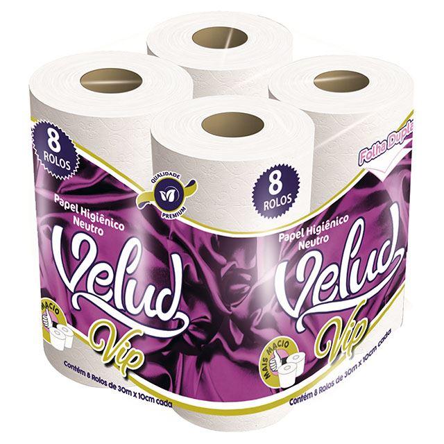 PAPEL HIGI. VELUD FOLHA DUPLA 8X08X30 MTS