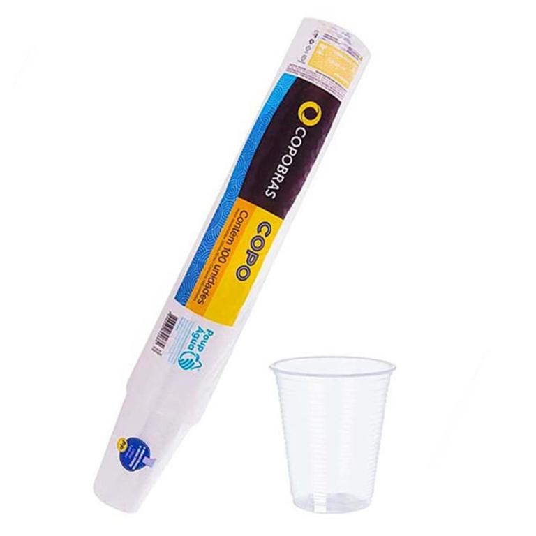 COPO PLAST COPOBRAS 180ML TRANSP 1X100