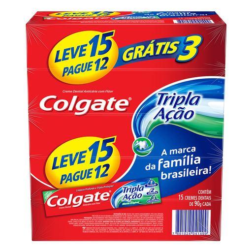 CREME DENTAL COLGATE TRIPLA ACAO 180g MENTA L15P12