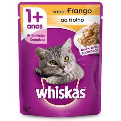 RACAO WHISKAS SACHE ADULTO FRANGO 20X85 GR