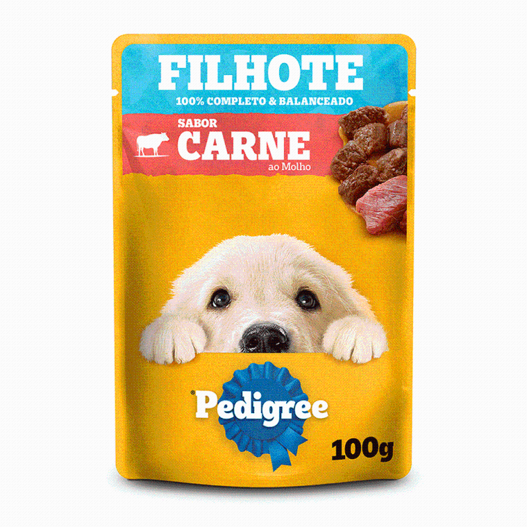RACAO PEDIGREE SACHE FILHOTE CARNE 18X100GR