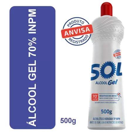 ALCOOL GEL SOL 70GRAUS 12X500G