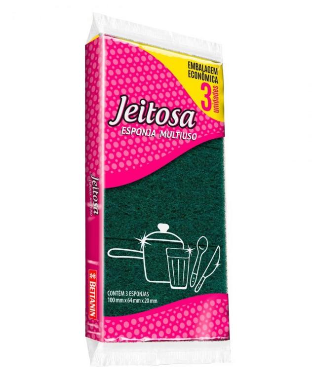 ESPONJA JEITOSA MULTIUSO C/3UN