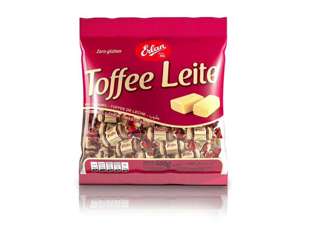 BALA ERLAN MASTIG. TOFFEE LEITE 600GR