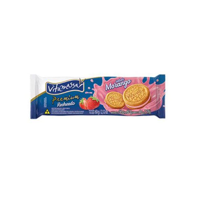 BISC RECH VITAMASSA MORANGO 30X60G