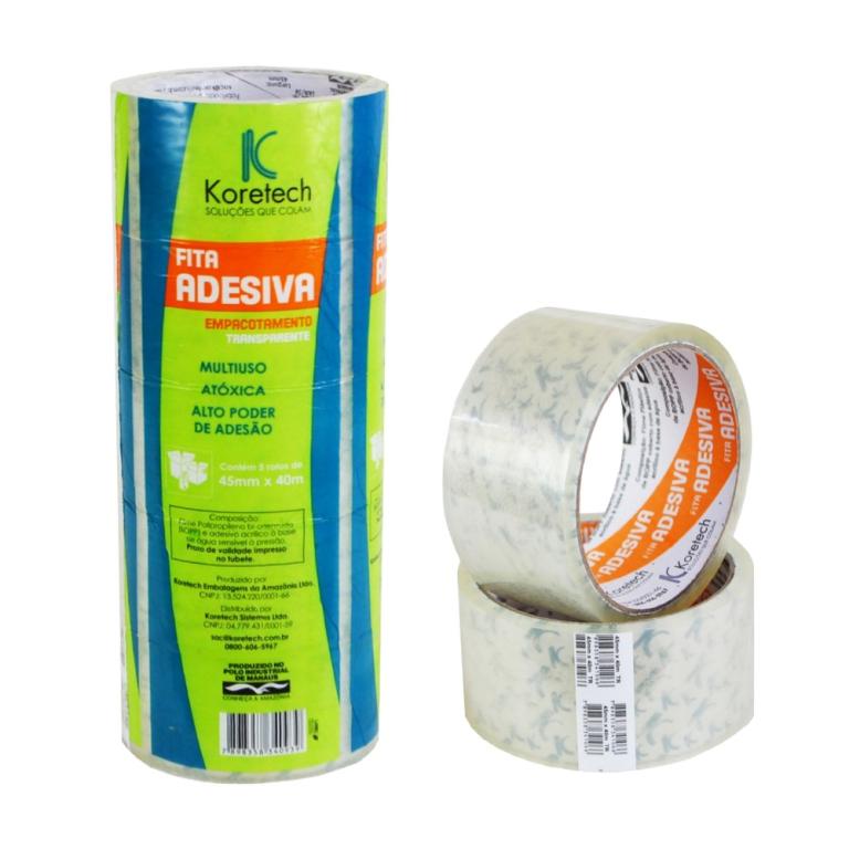 FITA EMP. KORETECH C/5UN 45MMX40MT TRANSP. 5X1