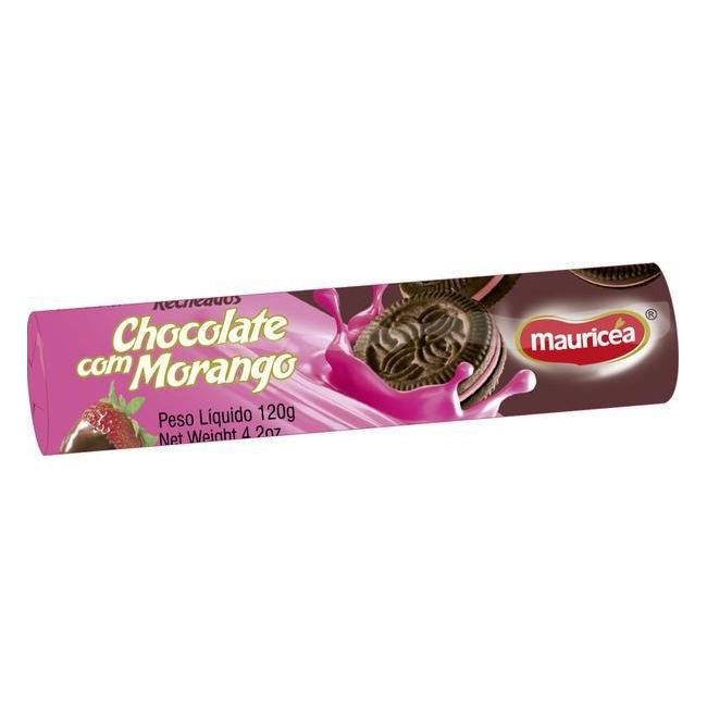 BISC RECHEADO MAURICEA  CHOC C MORANGO 30X120G