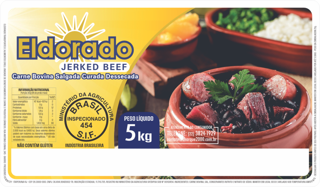 CHARQUE ELDORADO JERKED BEEF PA 1X5KG