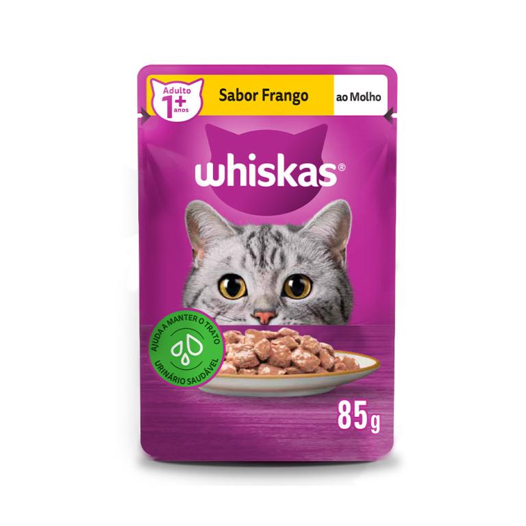 RACAO WHISKAS SACHE ADULTO FRANGO 12X85GR