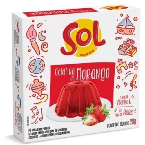 GELATINA SOL MORANGO CX 20GR