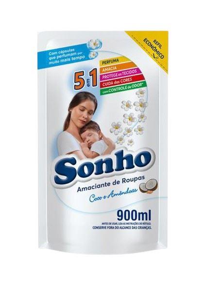 AMAC.SONHO COCO (BRANCO) 900ML REFIL