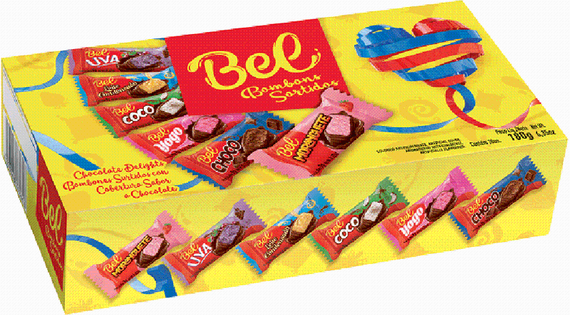 CHOC. BOMBOM SORTIDO BEL 1X180GR