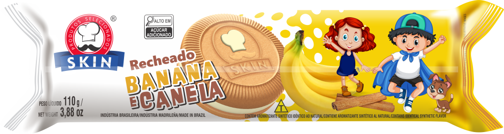BISC. RECH. SKIN BANANA E CANELA 30X110G