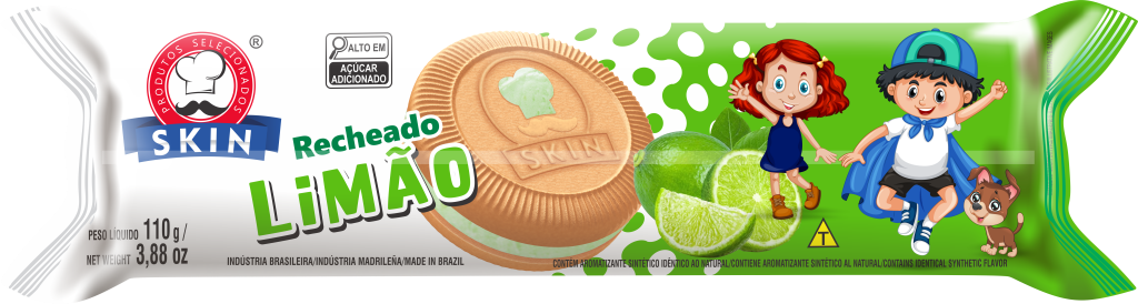 BISC. RECH. SKIN LIMÃO 30X110G