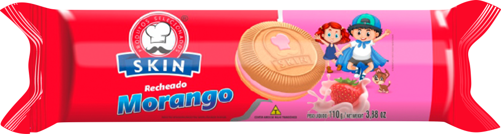 BISC. RECH. SKIN MORANGO 30X110G