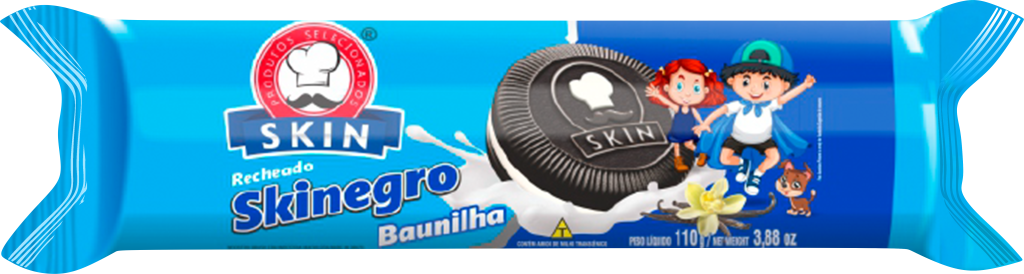 BISC. RECH. SKIN SKINEGRO BAUNILHA 30X110G