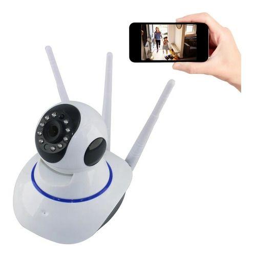CAMERA 3 ANTENAS VISÃO NOTURNA HD WIFI VIRA  360G *