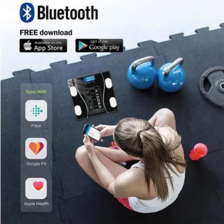 BALANÇA CORPORAL DIGITAL DE VIDRO BIOIMPEDANCIA BLUETOOTH *